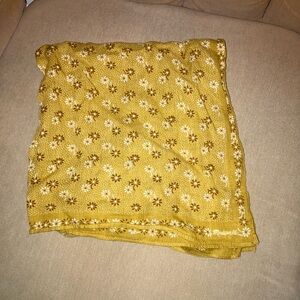 Madewell Mustard Floral Print Scarf